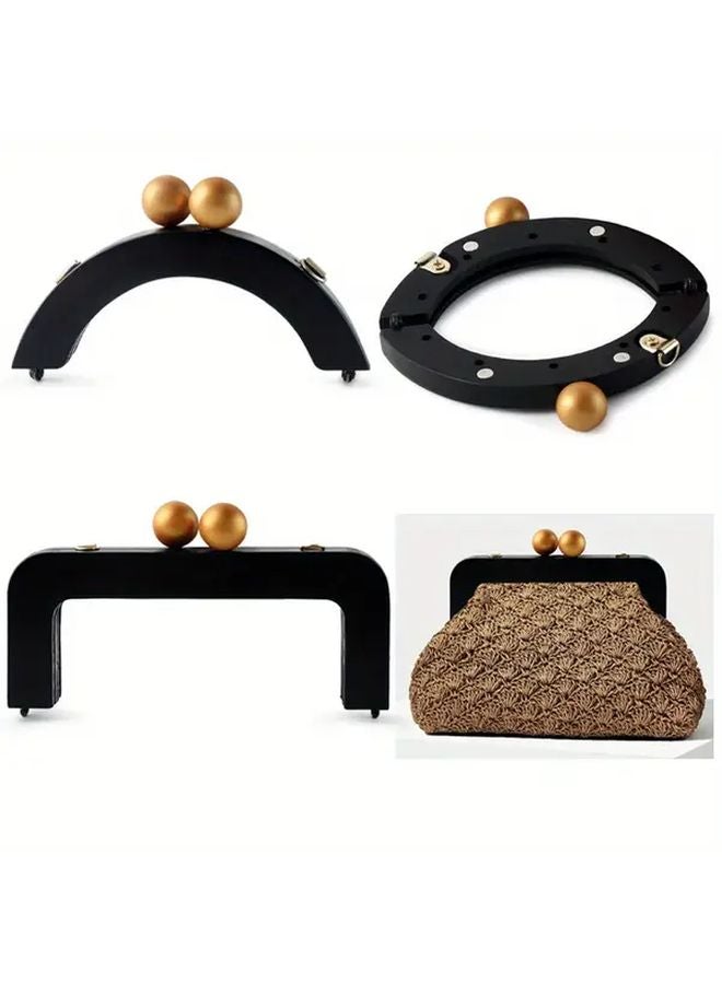 Style2 Wooden Bag Handle Frame With Buckle And Strap For Handbag DIY Sewing Accessories - Image 1
